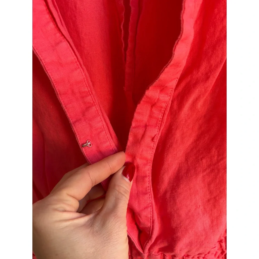 Anthropologie‎ The Somerset Romper Linen Edition small boho vacation festival